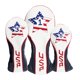thumbnail image 3 of 3 Piezas Impermeable PU Golf Head Cover Bordado Driver Fairway Protector, 3 of 5