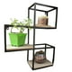 thumbnail image 2 of Repisa Flotante 3 Cubos Fierro Madera Decoracion 40x50x15 cm negro, 2 of 4