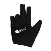 Magideal - Guante De Taco De Billar, Guantes Con Dedos Separados, Mano Izquierda, Portátil, Ligero, Elástico, Entrenamiento, Mujeres, Hombres, Guante De Taco De Negro