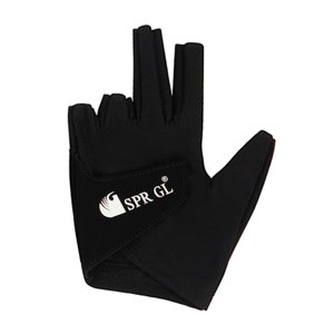 Magideal - Guante De Taco De Billar, Guantes Con Dedos Separados, Mano Izquierda, Portátil, Ligero, Elástico, Entrenamiento, Mujeres, Hombres, Guante De Taco De Negro
