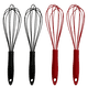 thumbnail image 1 of Juego de batidores de silicona, batidores con revestimiento antirayaduras para cocinar y hornear, juego de 4 batidores de cocina resistentes, 1 of 5