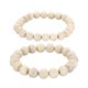 thumbnail image 1 of Uxcell 2 Pcs Pulsera de Cuentas de Oración, 10/8MM Diámetro Cuentas de Madera Natural Mala Pulseras Enlace Muñeca con Bolsa para Hombres Mujeres Artesanía Elástica, Color de Alcanfor, 1 of 6