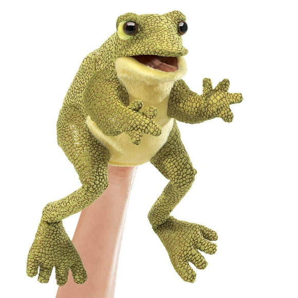Divertido peluche con forma de rana Hand Puppet Folkmanis para bebés y niños pequeños