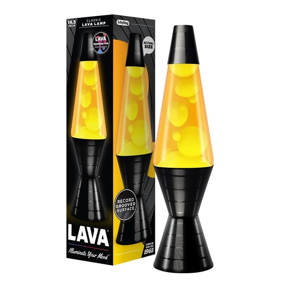 Disco de vinilo Lava Lamp Lava® de 14.5 pulgadas con base estriada, cera amarilla