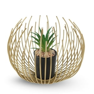 Inspiracci - Figura Decorativa Candelabro Esfera Con Mini Planta