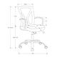 thumbnail image 5 of Silla de oficina Monarch Specialties I 7462 de altura ajustable, 5 of 5