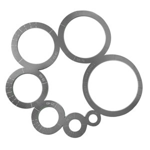 Bothyi - Regla De Corte De Esquina De Cuero Plantillas De Círculo De Metal Herramienta De Bricolaje Artesanía De Cuero