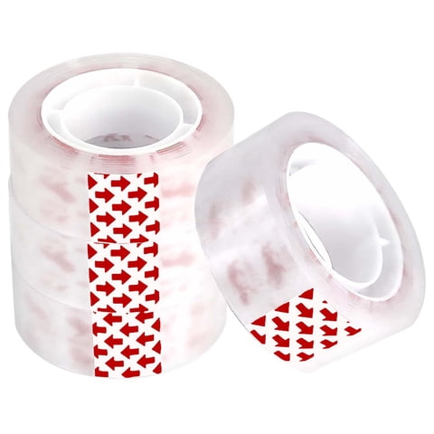 Gen - 4X Cinta Adhesiva Invisible Transparente Cristal Clear Colegio Universidad Multicolor