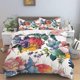 thumbnail image 2 of Multicolor Flowers Floral Painting Print Quilt Duvet Cover Set Soft Bed Linen3-Piece Bedding Set, 2 of 5