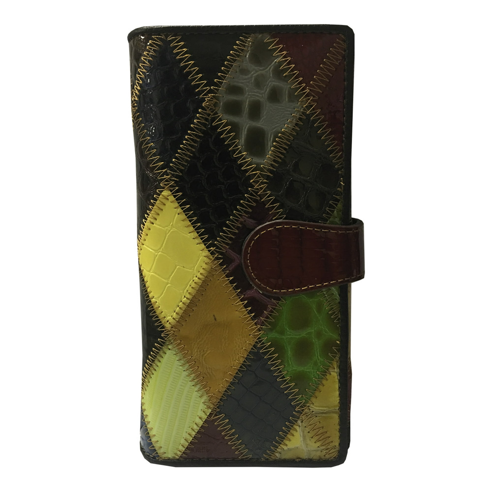 Todopiel - Billetera Cuero Bi368 Multicolor Rombos