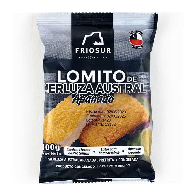 Lomito De Merluza Austral Apanado 100 g Friosur