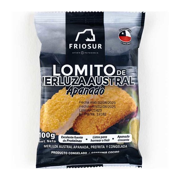 Lomito De Merluza Austral Apanado, 100 g