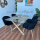 thumbnail image 1 of Comedor Oslo Nordem Velvet - 6 Sillas - Negro - Madera, 1 of 2