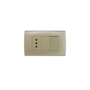 Art Dna - Interruptor 9/12 + Enchufe Simple 10A Dorado A83-P06