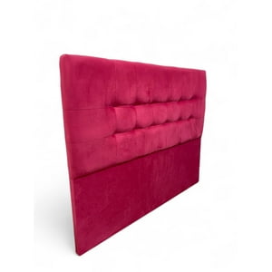 Mbc - Respaldo De Cama 2 Plazas Valencia Felpa Fucsia