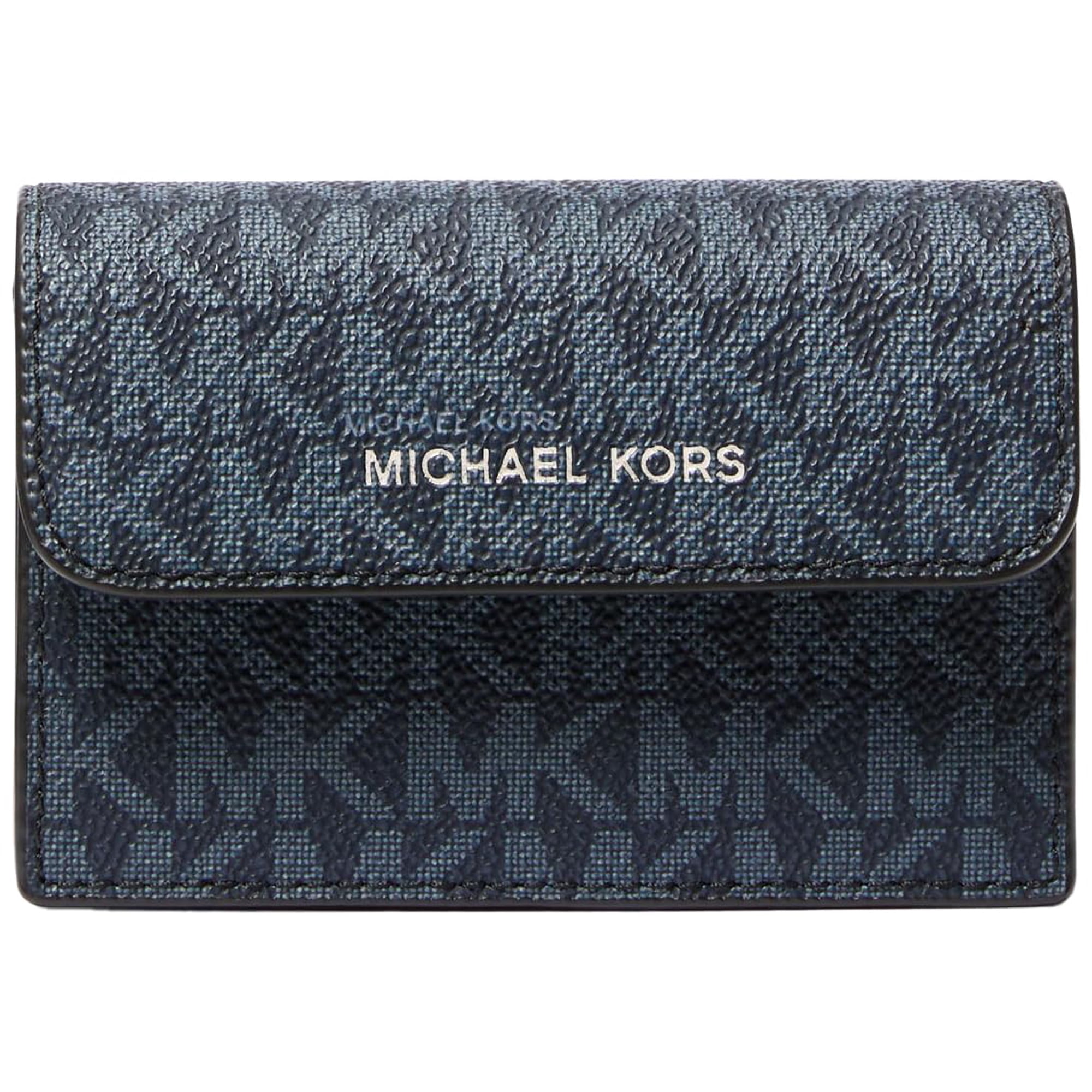 Estuche Para Tarjetas Michael Kors Malone Acordeón Azul Almirante