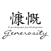 Rienda Libre Graphics - Decomural Generosity Chinese Symbol Ws-34113