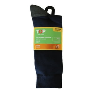 Top - Calcetines Largos Niños Algodón - Cobre Pack 5 Escolar C1