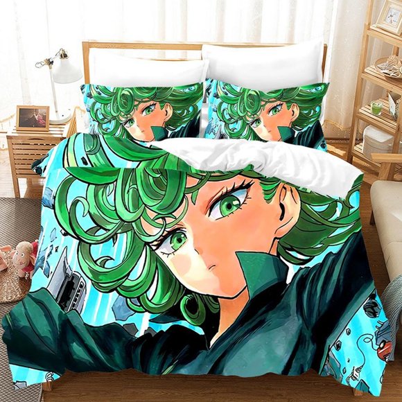 One Punch Man Gifts B Quilt Duvet Cover Set Bedroom Decor Bedding Queen3-Piece Bedding Set