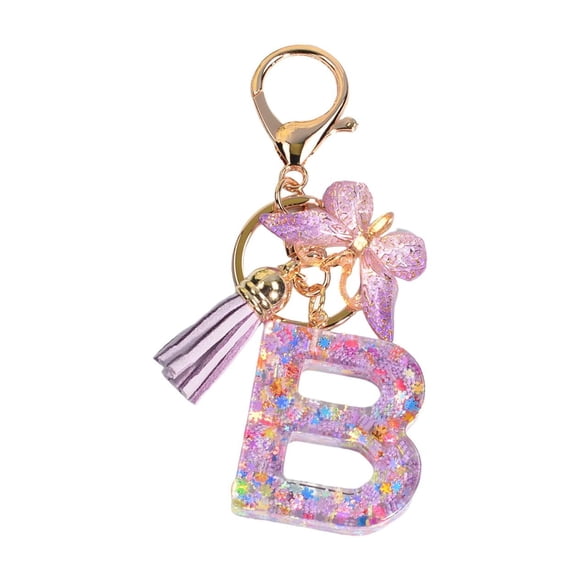 Llavero De Resina Adornos Niñas Mujeres Regalos Alfabeto Inglés Llavero Llavero B