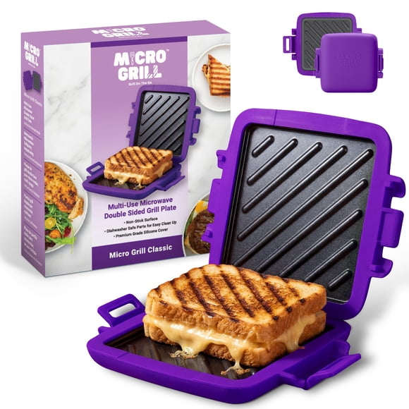 Parrilla para Microondas Micro Grill Classic - Hacedor de Sándwiches Morado