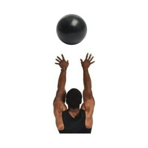 Mundofit - Balón Medicinal Silicona Terapias Yoga Pilates Negro 5Kg