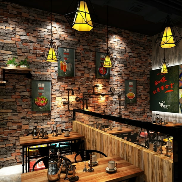 1pc Self Adhesive 3D Brick Pattern Wallpaper, 33ft/10m, Waterproof Instant Sticker