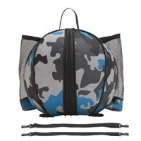 Magideal - Bolsa De Baloncesto Universal, Soporte Para Mochila, Bolsillos De Malla Ligeros, Correa De Hombro Ajustable, Mochilas De Almacenamiento, Pelota De , Azul