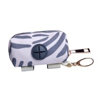 Ioensy - Dispensador De Bolsas De Basura Para Perros, Soporte Para Bolsas Para Excrementos, Para Viajes, Acampar, Caminar, Color Gris A Rayas