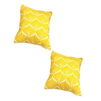 Genérico - Pack De 2 Fundas De Cojin Bordadas 45X45Cm Amarillo