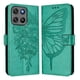 thumbnail image 1 of Funda cartera mariposa para Motorola Moto G67 Power con soporte y ranuras para tarjetas Verde, 1 of 6