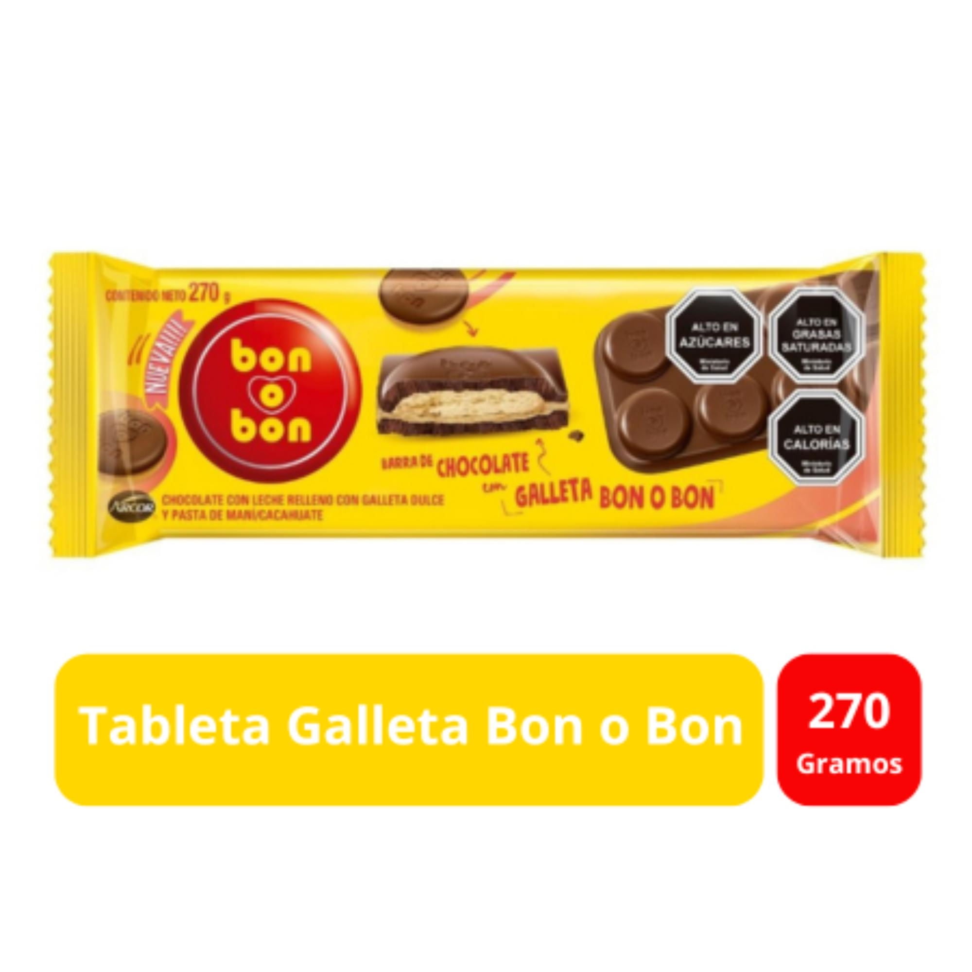 Tableta Galleta Bon O Bon 270 g Arcor