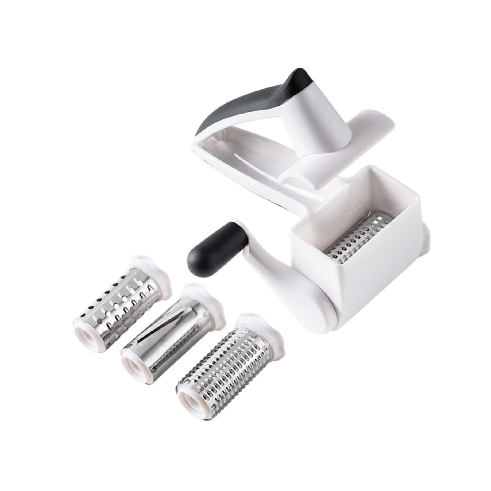 Magideal - Rallador De Cortador Giratorio, Trituradora De Queso Manual, Herramienta De Porción De Mandolina Redonda Fácil De Usar, Multifunción Para Nueces De