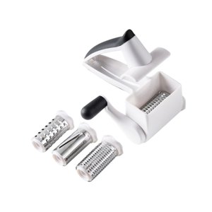 Magideal - Rallador De Cortador Giratorio, Trituradora De Queso Manual, Herramienta De Porción De Mandolina Redonda Fácil De Usar, Multifunción Para Nueces De