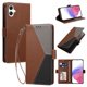 thumbnail image 2 of Cartera Plegable para Samsung Galaxy A07, PU Tricolor con Ranuras, Marrón, 2 of 6