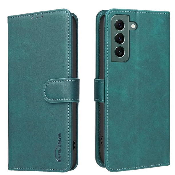 Funda Billetera para Samsung Galaxy S25 Protección RFID y Soporte Ajustable Verde
