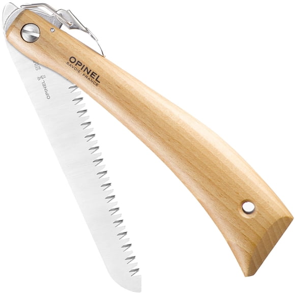 Sierra plegable OPINEL de 18 cm, acero al carbono, mango de madera de haya