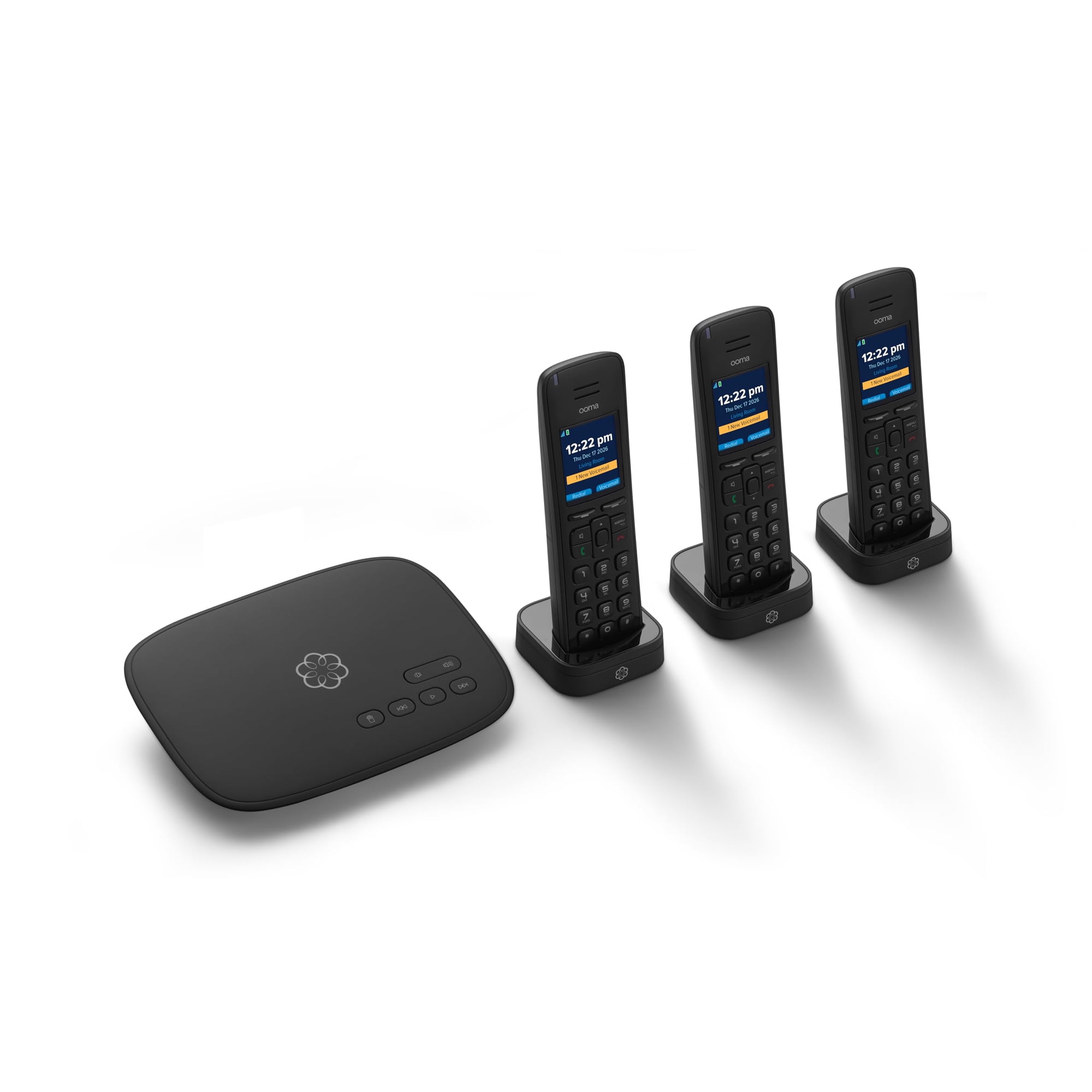 Sistema Telefónico Residencial Ooma Telo Voip Con 3 Teléfonos Hd3 Y Acceso A La Aplicación