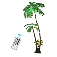 Palmera Artificial Hmrack De 6 Pies Con Luces Led Para Exteriores