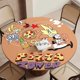 thumbnail image 5 of Torre de pizza-theme Fitted Round Tablecloths Elastic Edged Table Covers Waterproof Table Cloth for Kitchen Holiday Party Tables Decor 150cm, 5 of 6