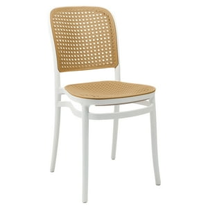 Novahus - Silla Terraza Plástica Cairo Blanca/Beige