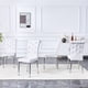 thumbnail image 2 of Set of 4,Retro alligator skin Upholstered dining chairs,with Crystal buckle design and Faux Leather design,a touch of elegance and mystery to the dining area,Electroplated metal legs, 2 of 3