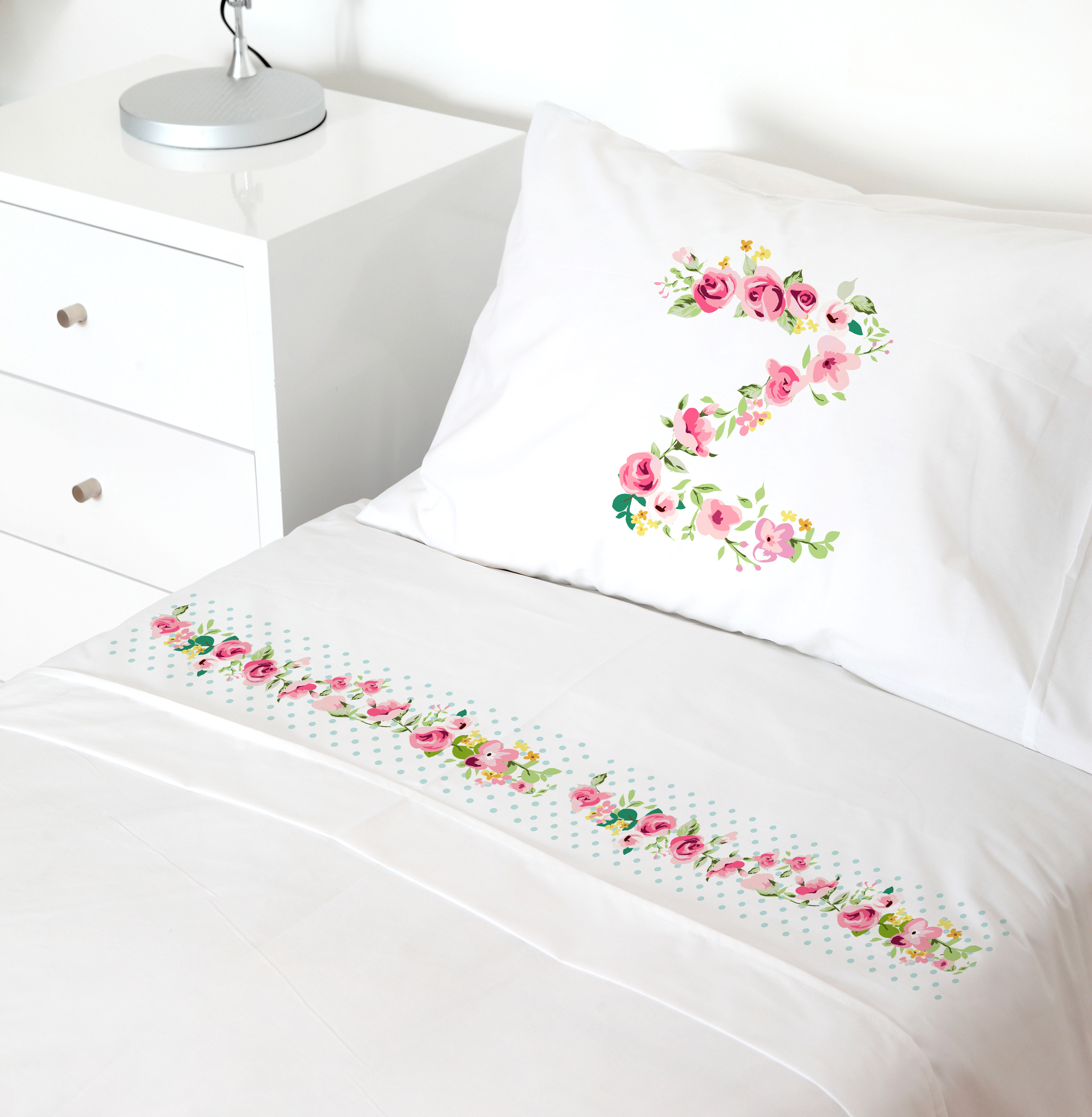 Tuyo Print - Juego De Sábanas 1,5 Pl Letras Vintage Z