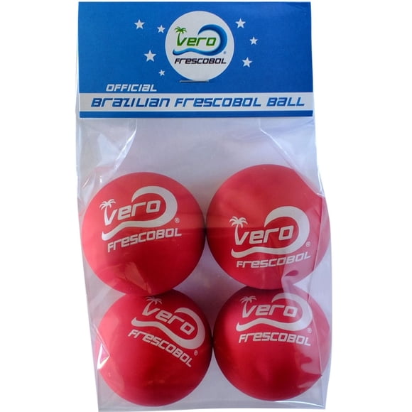 Pelotas de Frescobol Vero Frescobol 6 cm Rojo - Pack de 4