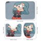 thumbnail image 3 of Hilda-theme 4-Piece Shower Curtain Set with Rugs, Waterproof Bathroom Decor Set Includes Bath Mat, U-Shaped Rug, Toilet Lid Cover and Curtain with Hooks, 3 of 6