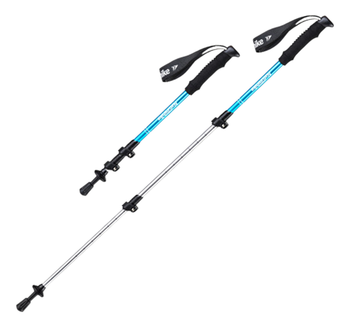 Bastón Trekking Naturehike Aluminio 3 Secciones Color Azul