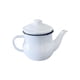 thumbnail image 1 of Tetera de té enlozada blanca, 1 of 2
