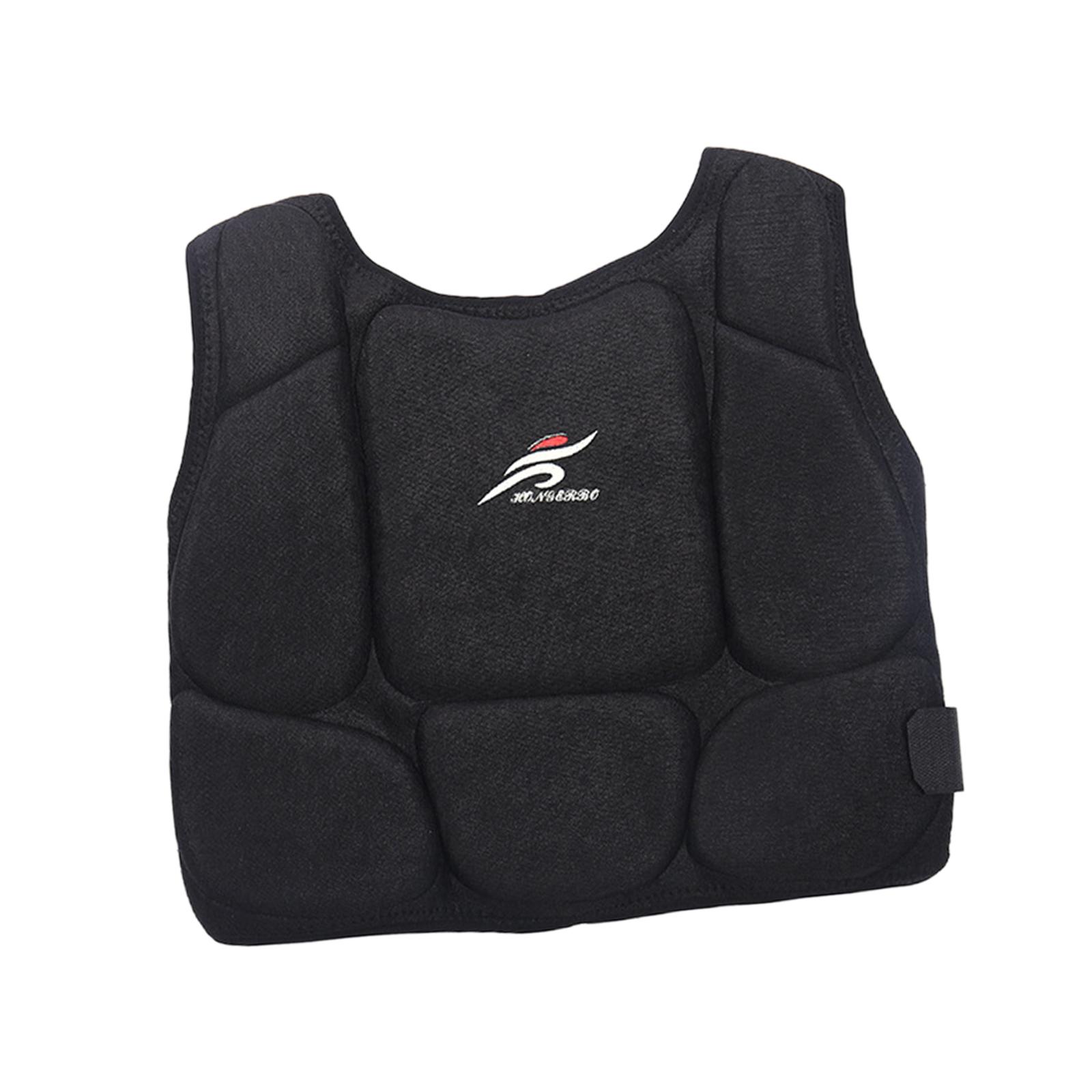 Magideal - Protector De Pecho De Karate, Protector Corporal, Protección Del Vientre, Chaleco Protector De Taekwondo, Protector De Costillas Para Entrenamiento De 38X36Cm