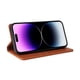 thumbnail image 4 of Funda Billetera de Cuero para iPhone 15 Pro Max con Tarjetero y Soporte - Tapa Magnética Marrón, 4 of 6