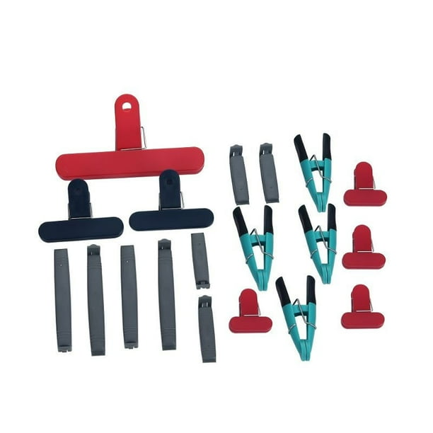 Set De Clips Set Clips 15X9 Cm 19 Piezas Pp - Silicona Multicolor, 1 Un | Lider
